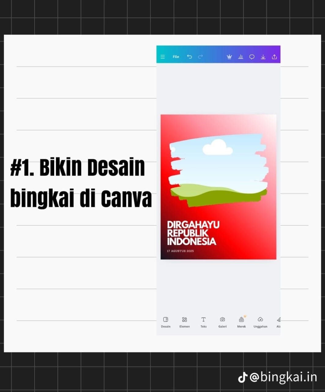 Rancang Design Bingkai di Canva