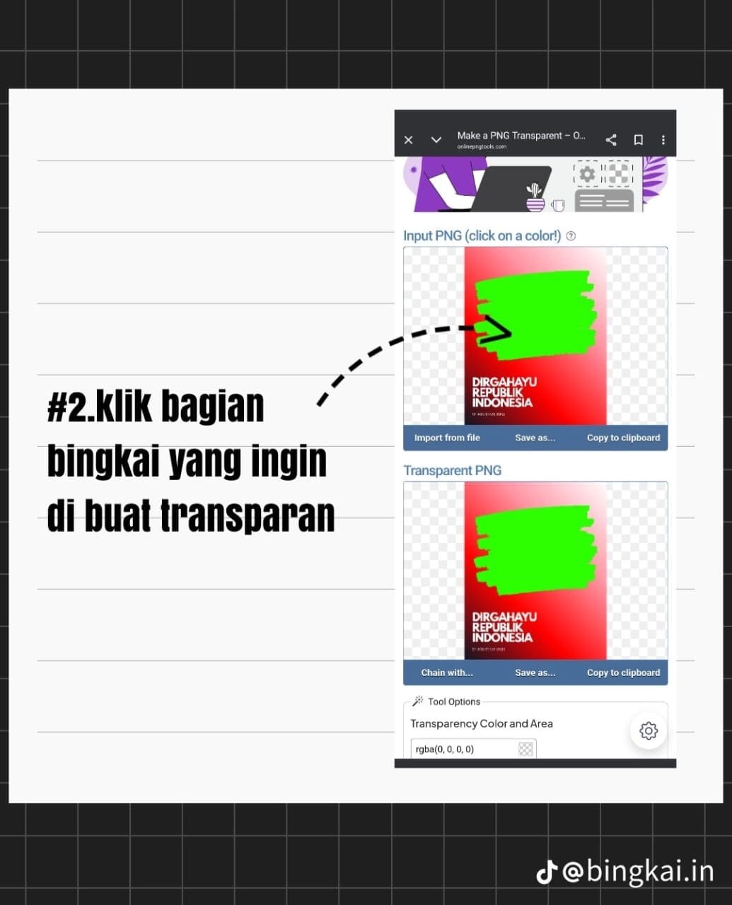 Klik Area Hijau untuk Transparan