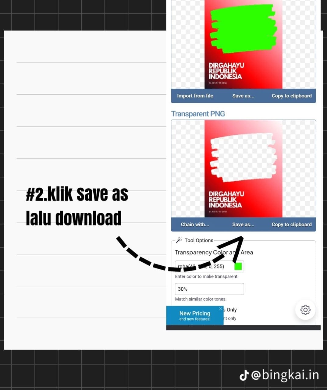 Save dan Download Hasil