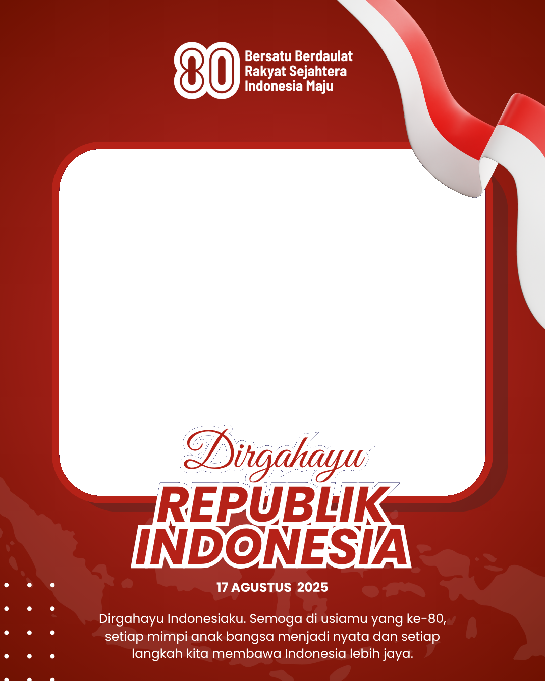 Preview Template Bingkai HUT RI ke-80