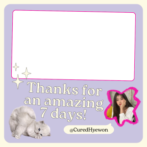 Thankyou for an amazing 7 days!