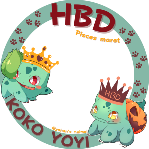 HBD Koko Yoyi (Versi Bulbasaur)