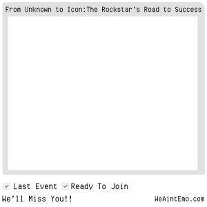 @WeAintEmo - From Unknown to Icon : Rockstar's Road to Success