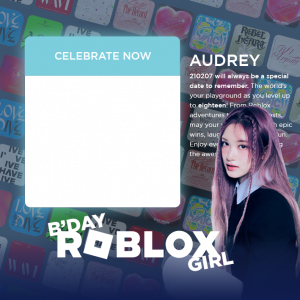 Audrey B'day Roblox Girl!