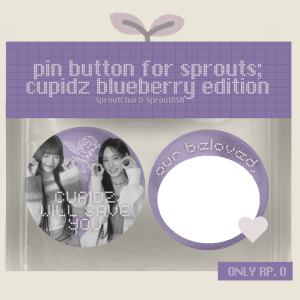 cupidz blueberry pin button