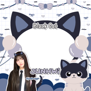 junhwi Bingkai black cat