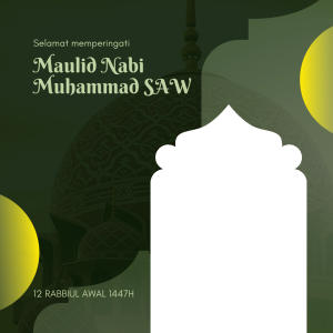Download Bingkai Ucapan Maulid Nabi Muhammad SAW 2025
