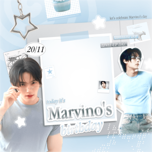 It's Marvino's birthday! 🫧🩵