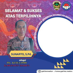 Bingkai Ucapan Selamat atas terpilihnya Plt. Ketua PPDI Kab. Madiun