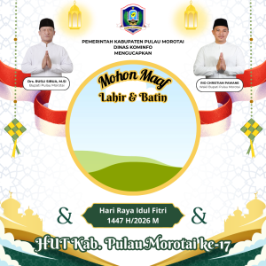 Bingkai HARI RAYA IDUL FITRI DAN HUT KABUPATEN PULAU MORTAI KE-17
