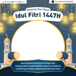 Bingkai Hari Raya Idul Fitri 1447H SD Negeri Beji