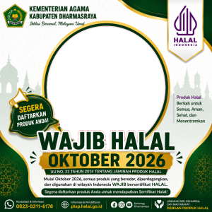 Mari dukung Gerakan Wajib Halal Bulan Oktober 2026 bagi Setiap usaha,,,,