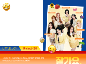 UnsleptH2H Freebie!! 😋