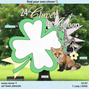 24 clover for jiwoon! 🍀♡