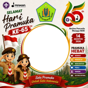 Bingkai Hari Pramuka Ke-64 Tahun 2026 SDN 014 BUKIT BESTARI