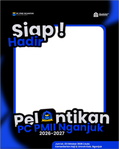 Siap Hadir Pelantikan PC PMII Kab. Nganjuk 2026-2027 💛💙
